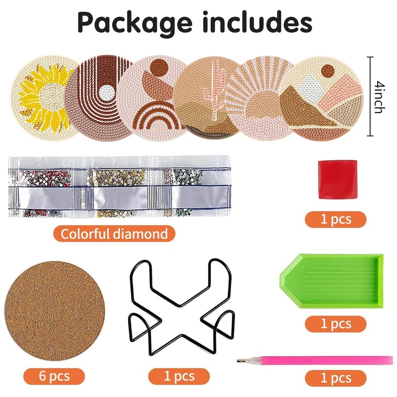 DOTSOPS 6 Pcs Diamond Art Kits for Adults Diamond Art