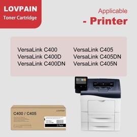 LOVPAIN VersaLink C400/C405 Black Extra High Capacity Toner Cartridge 2 Pack (10,800 Page/Pack) - Lvan Compatible 106R03536 Toner Cartridge Replacement for Xerox VersaLink C400 C405 Printer