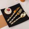 Lullaby 200PCS Gold Plastic Silverware, High End Disposable Cutlery with