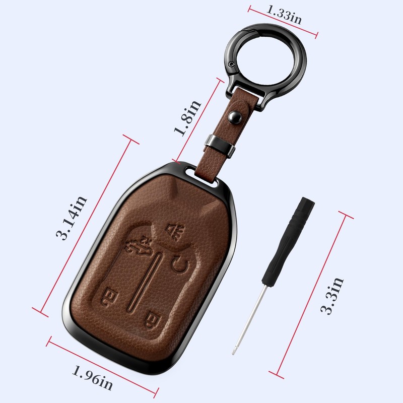 Qunzes for GMC Key Fob Cover with Keychain Compatible with