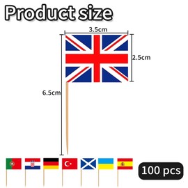 Pack of 100 toothpick flags, cocktail decoration world flags, flags of the world, cocktail stick flag, toothpick with flags, various mini flag picks for cupcakes toppers, party pub decoration