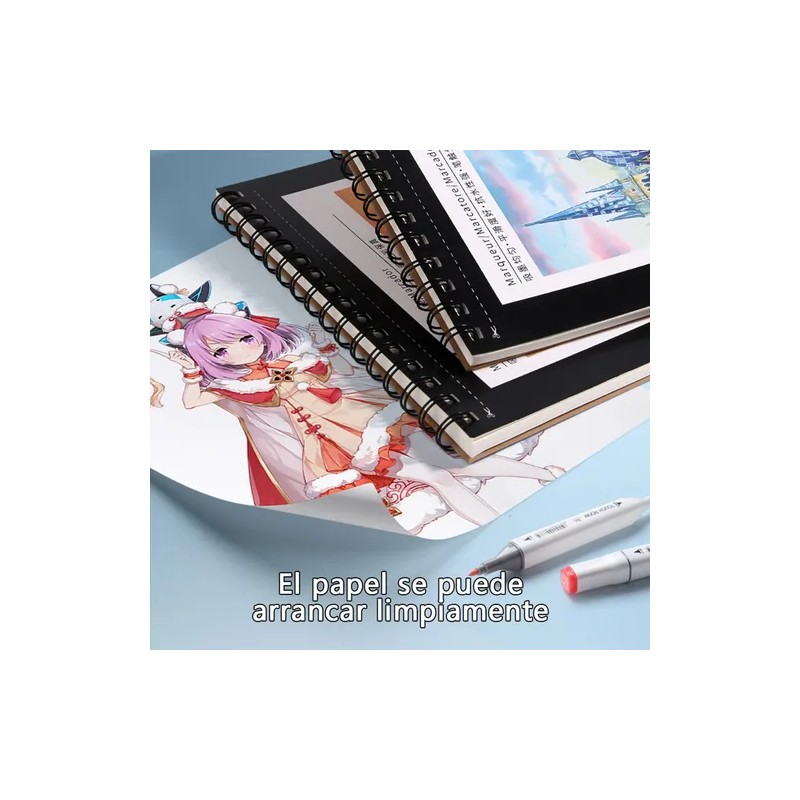Cuaderno Boceto Dibujo Libreta Para Acuarela Marcador Lápiz