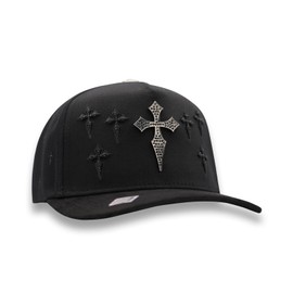 BIGG BOSS Cruz Silver- Premium Hat for Men,Caps for Any Occasion, Men's Baseball Cap, Men's Caps Adjustable, Men Hats Black Snapback Hat - Adjustable