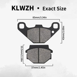 KLWZH Brake Pads for Suzuki LT-F 500 FK3/FK4/FK5/FK6 / LT-A500 FK3/FK4/FK5/FK6/FK7 Vinson 4WD Auto 2003-2007, for SUZUKI ATV LT-F 500 Vinson Quadrunner/LT-A 500 Vinson