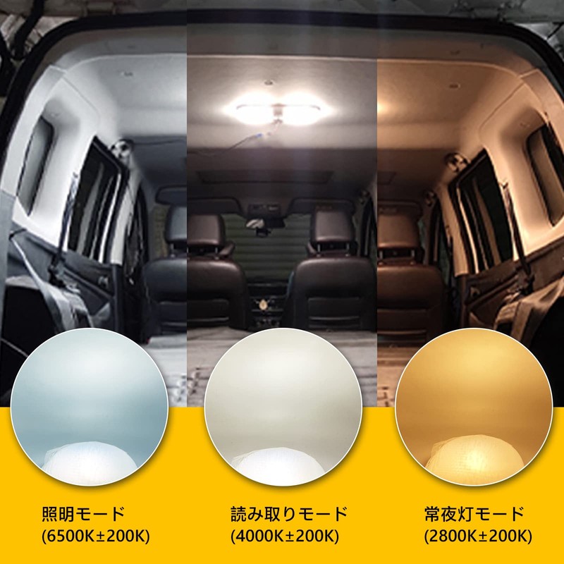 GZRUICA DC12V-24V 120-LED Room Lamp, Camper Interior Light, Cargo Light,