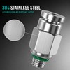 10-Pack PC4-M5 304 Stainless Steel Pneumatic Quick Connect Fittings