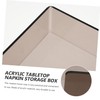 ABOOFAN Acrylic Tissue Box Cover Multi-Function Napkin Holder Deep Brown
