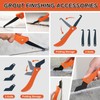 Grout Removal Tool Set, Heavy Duty Grout Saw with Replaceable