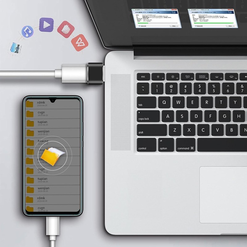 Balck Usb C to Usb Adapter, Quick Charging Usb C