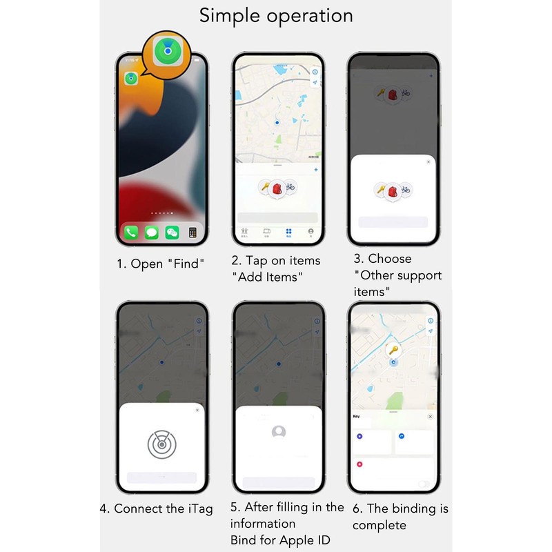 Bluetooth Tracking Device App Control Portable Multifunction Item Locator Finder