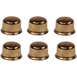 Creative Hobbies ELY6251 1/2 Inch Tall Brass Plated Steel Finials tapped 1/4-27 for Lamp Harp Tops -Pack of 6