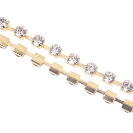 KAOYOO 5 Yards 6MM Crystal Rhinestone Close Chain Trim for Sewing Crafts,DIY Decoration