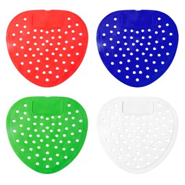 4 Pack Lemon Urinal Screen, Anti-Splash Anti-Clogging Urinal Cakes, Universal Urinal Mats Pads for Men Bathroom Toilets Office Hotels, Lasts Up to 30 Days (4 Colors)