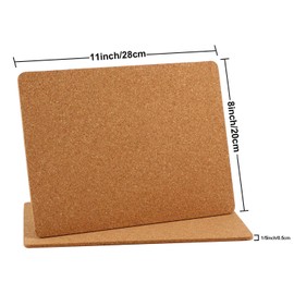 Cork Coasters Square Self-Adhesive Cork Large Coasters Pads Backing Sheets for Kitchen Restaurant Home Bar Cafe Wedding Supplies (11 x 8 Inch, 4 Pieces)