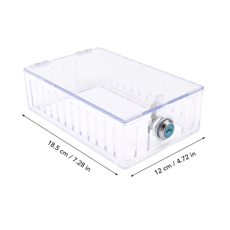 Dpofirs Universal Large Thermostat Lock Box for Wall, Clear Plastic