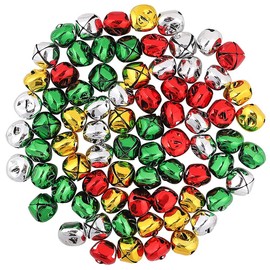 100 Pieces Jingle Bells,TopE 25mm Metal Jingle Bells for DIY Crafts,Christmas,Party,Weeding Deco (Colorful, 25mm)