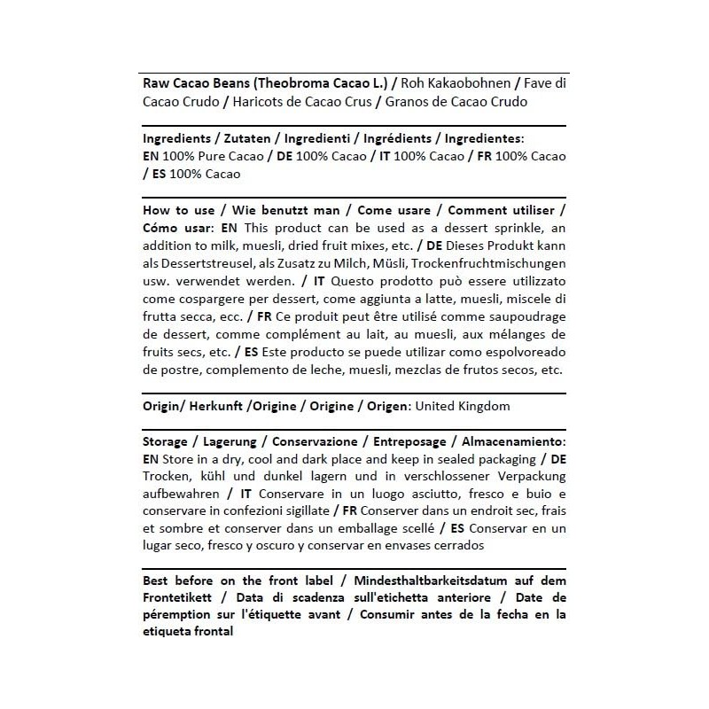 Herba Organica - Raw Cacao Beans - Theobroma cacao L