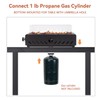 ONLYFIRE OUTDOOR LIVING 18" Tabletop Propane Gas Fire Pit Bottom-Mounted
