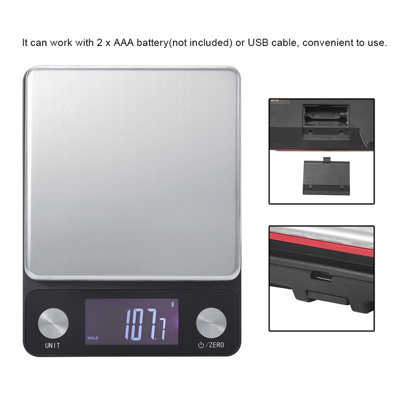 Electronic Kitchen Scale LED Digital Food Scale Weighing Scale High