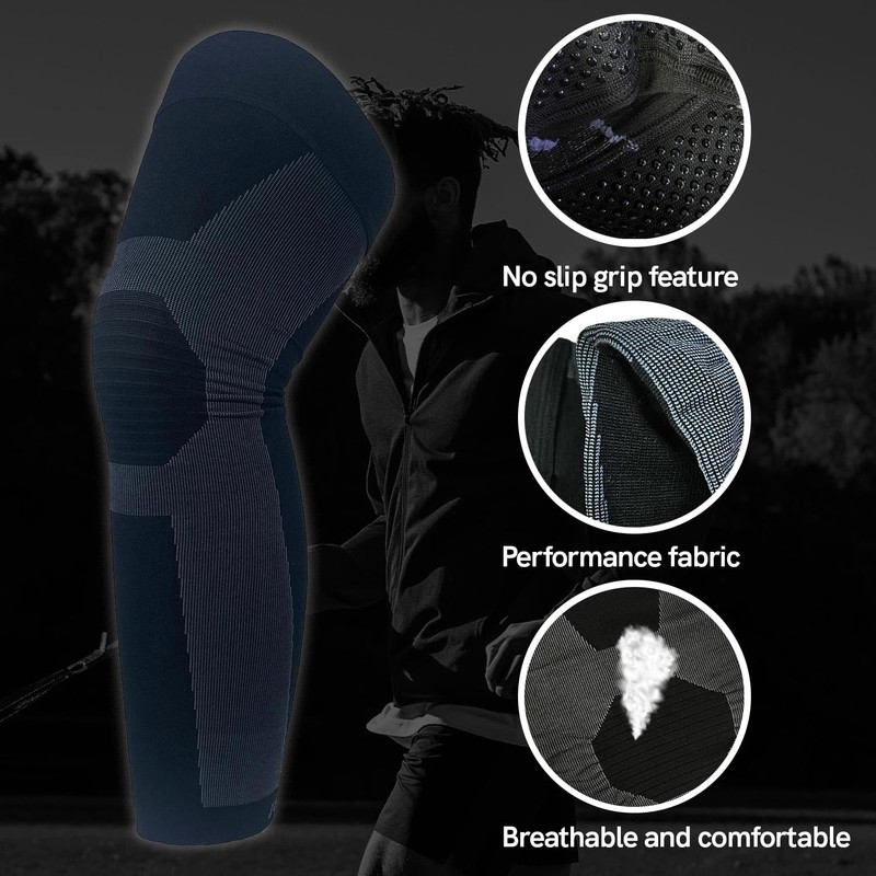 Pure Athlete Full Leg Compression Sleeve - Hamstring, Knee Support