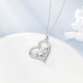YAFEINI Manatee necklace 925 Sterling Silver Manatee Pendant Necklace Jewelry Gifts for Women Christmas Birthday Gifts