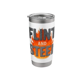 Flint and Steel Element Design for Gamers and Outdoors Fans Stainless Steel Insulated Tumbler