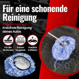 Ivality® Premium Car Wash Brush Cover – Gentle SB Wash Without Scratches – Extra Soft & Absorbent Brush Cover – For All Brushes Brush Cover SB Washing System, Brush Cover Wash Box