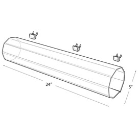 Azar 900024 24" wide Acrylic Headband Holder Display