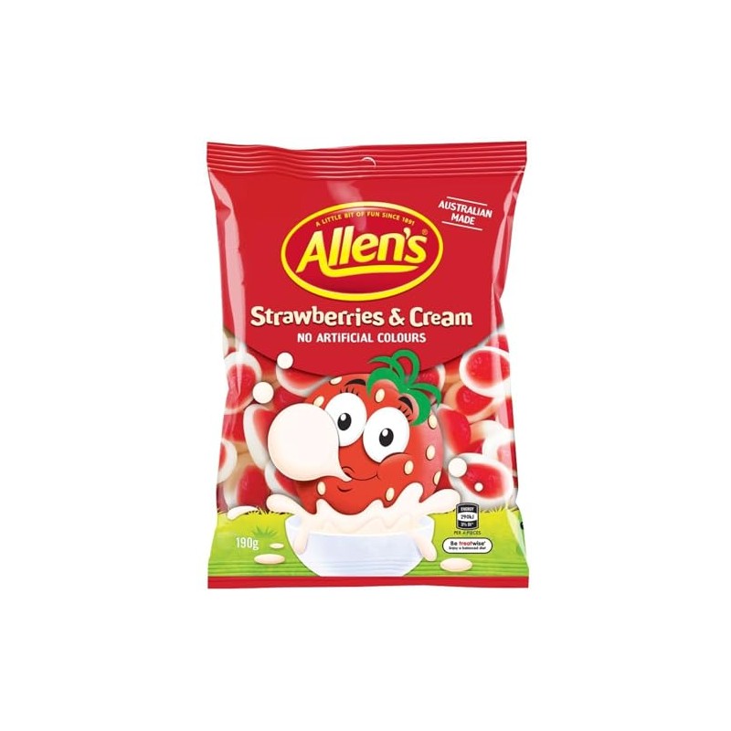 Allen's Strawberries & Cream 190g