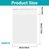 LimCryspp 200 Pcs Clear Self-Sealing Cellophane Bags 5x7 Inches Resealable