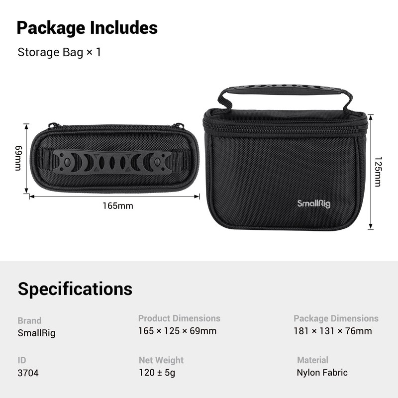 SmallRig Camera Storage Bag, Camera Protective Carrying Case, Nylon Handbag