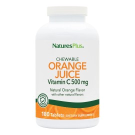 NaturesPlus Vitamin C Chewable Tablets 500Mg Antioxidant Support 180 Count Vegan Gluten-free