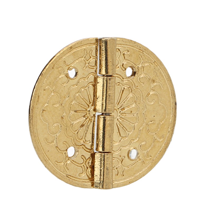 10pcs Mini Antique Hinges Round Exquisite Retro Design Corrosion Resistance