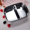 FORABEST 1.5L Upgraded Stainless Steel 2 Compartment Replacement Tray, for