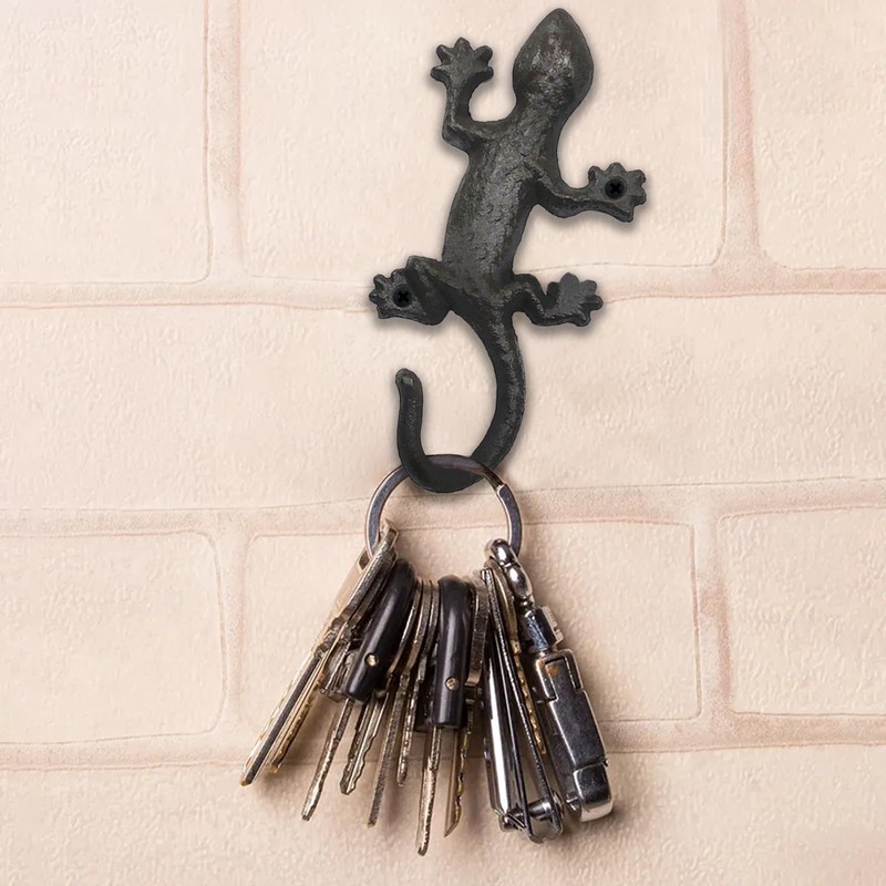 Molyorch 1 x Gecko Coat Hook, Rustic Coat Hook, Cast