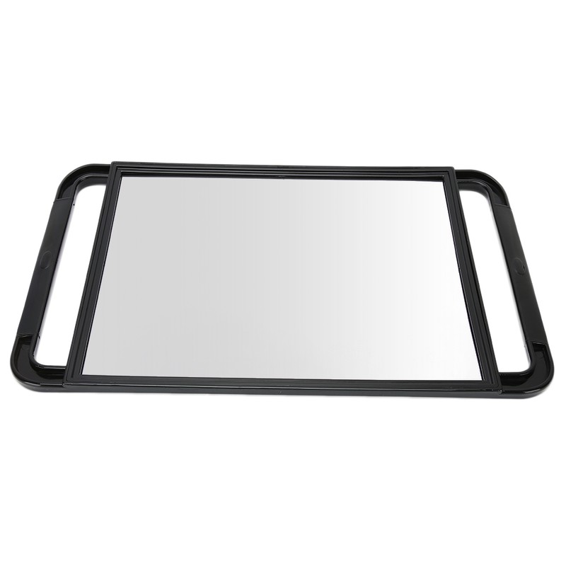 Double Handle Mirror Large Rectangle Makeup Barber Hair Handheld Back