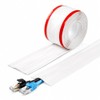 Canaletas para Cables Pared 10m,Protector de Cable PVC Autoadhesivo,Esconder Cables