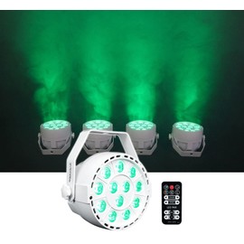 Rockville RockPAR TRI LED RGB Compact Par Can Pro DJ DMX Wash Light+Remote White