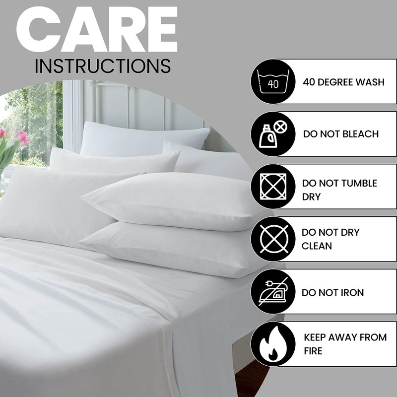OLIVIA ROCCO Flannelette Fitted Sheets Super Soft Brushed Cotton Bed