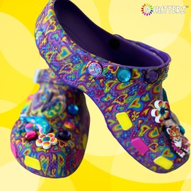 SHUTTERZ (PURPLE) 14 Pack Colored Charms, Compatible with Classic Crocs, Functional Charms for Girls, Boys, Kids, Teens, Men, Women