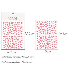 IHUKEIT 10 Sheets Glitter Star Nail Stickers for Women Girls Kids Nail Decoration 3D Self Adhesive Shinning Nail Decals for Fingernails and Acrylic Nails Design (Glitter Star)