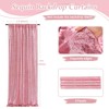 Blush Pink Sequin Backdrop Curtains 4 Panels Sparkly Backdrop Curtain