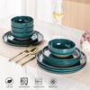 AmorArc Ceramic Dinnerware Sets for 4, 12 Pieces Handpainted Plates