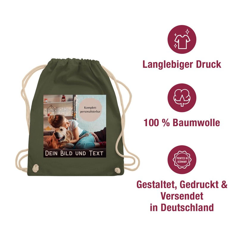 Geschenk mit Namen personalisiert by Shirtracer - Gym Bag Backpack