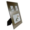 Innovative Design Contemporary 3-Panel Brushed Metal Photo Frame, 5x7, Horizontal