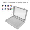 Pin Display Case Transparent Glass Dustproof Pin Collection Display Box