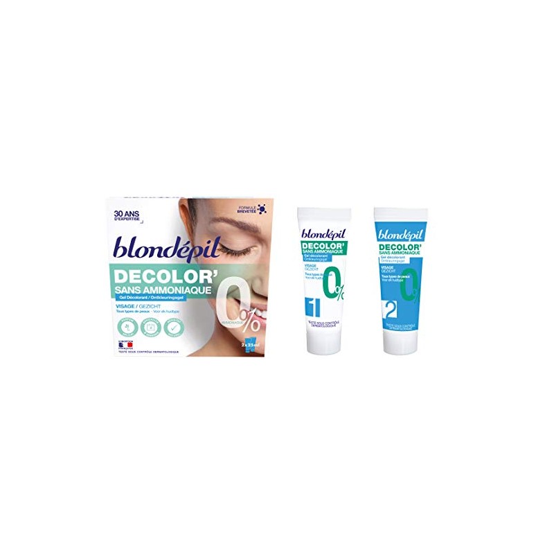 Blondepil Gel Colour Remover Without Ammonia for Face (2 x