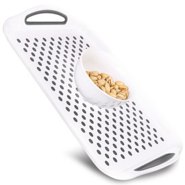 Silicone Nub Rectangular Non-Slip Serving Tray with Easy Grip Handles - Portable Anti-Slip Lap Tray for Dining On Couch or Breakfast in Bed