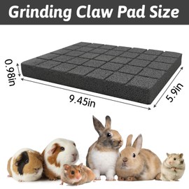 Hamiledyi Rabbit Scratch Foot Pads Bunny Grinding Claw Pad 4 PCS Small Animal Lava Grinding Teeth Stone Hamster Grinding Teeth Block for Guinea Pig Rat Gerbil Chinchilla Hedgehog