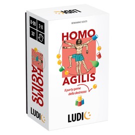 Ludic Homo Agilis The Party Game of Skill IT59988 Board Game for the Family for 2-8 Players Made in Italy